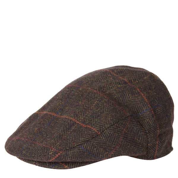 Barbour Wilkin Flat Cap Olive Herringbone Lucks of Louth