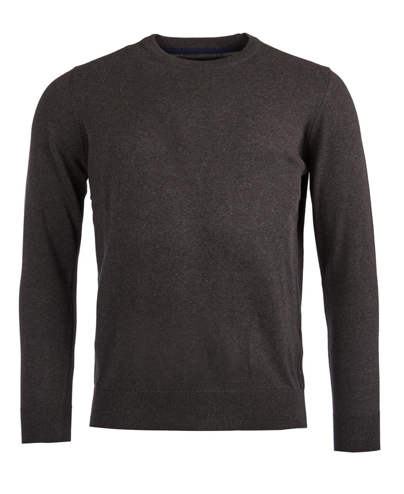 Barbour Pima Cotton Crew Neck Sweater - Charcoal - Lucks of Louth