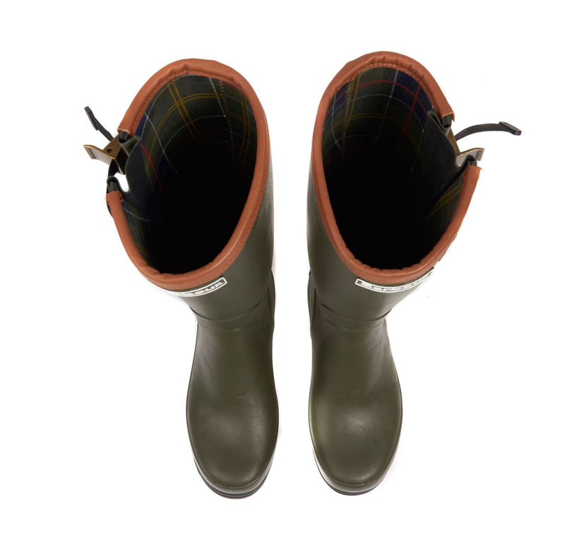 Barbour Womens Tempest Wellington Boots - Olive - Lucks of Louth