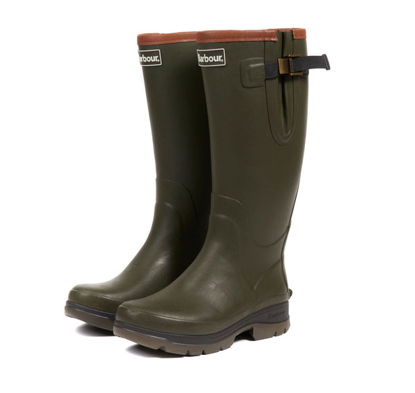 Barbour Mens Tempest Wellington Boots - Olive - Lucks of Louth