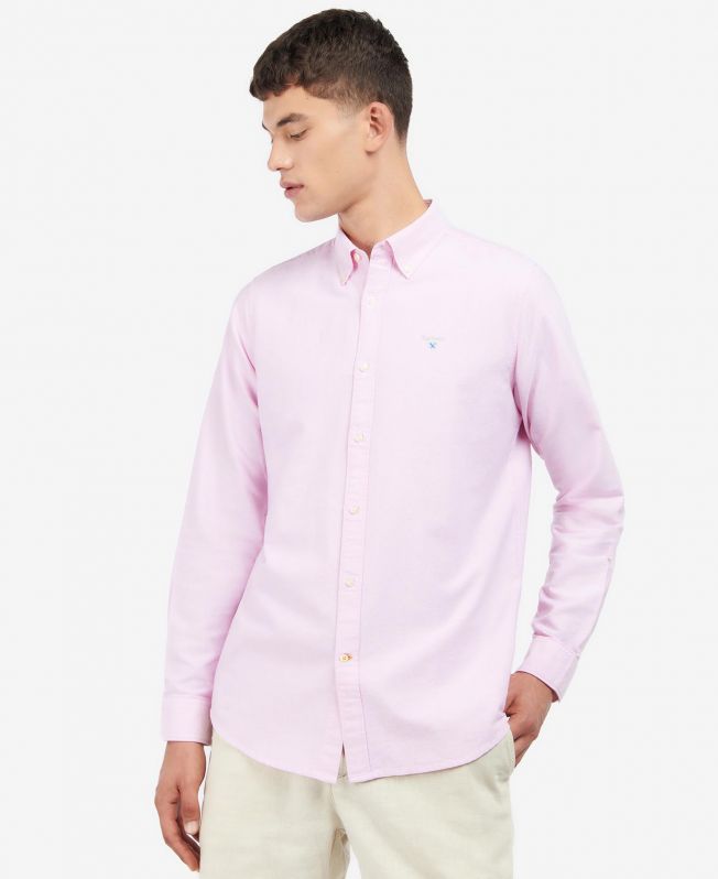 Barbour Oxford Tailored Long Sleeve Shirt - Pink - Lucks of Louth