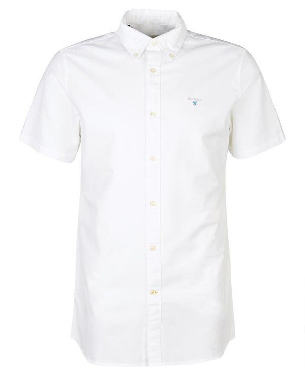 Barbour Oxford Short Sleeved Shirt - White - Lucks of Louth