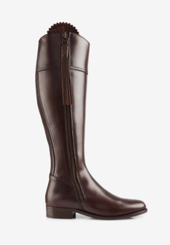 Fairfax & Favor Regina Boot (Flat) - Sporting Fit - Mahogany Leather