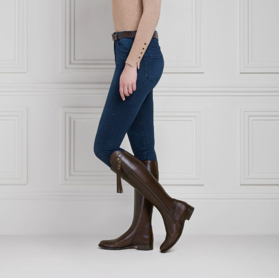 Fairfax & Favor Regina Boot (Flat) - Sporting Fit - Mahogany Leather - Lucks of Louth