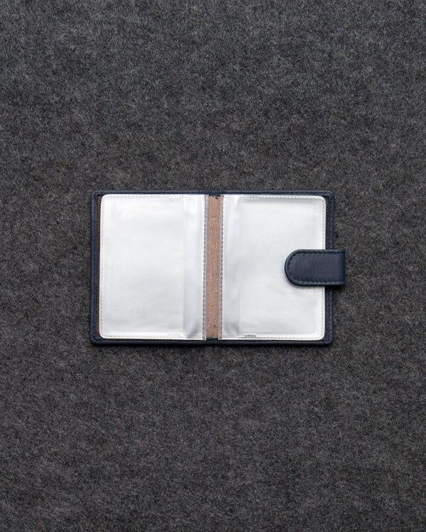 Tumble & Hide Newton Leather and Plastic Card Holder With Tab - Navy 5038 17 6 - Lucks of Louth