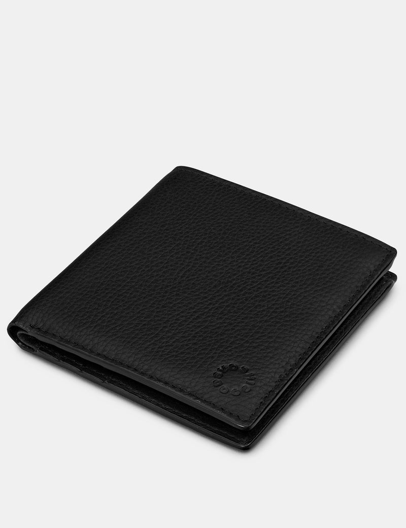Yoshi Mens Slim Leather Wallet - Black (Y2018 17 1) - Lucks of Louth