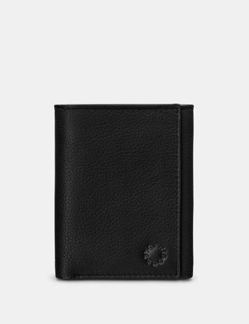 Yoshi Three Fold Leather Wallet - Black (Y203617 1) - Lucks of Louth