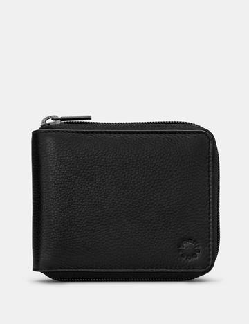 Yoshi Mens Zip Around Wallet -Black (Y2046 17 1) - Lucks of Louth