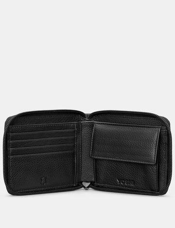 Yoshi Mens Zip Around Wallet -Black (Y2046 17 1) - Lucks of Louth