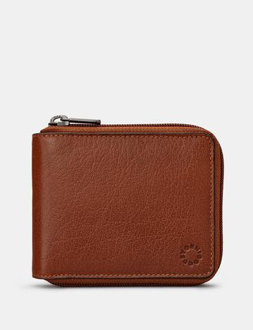 Yoshi Mens Zip Around Wallet - Brown (Y2046 17 8) - Lucks of Louth