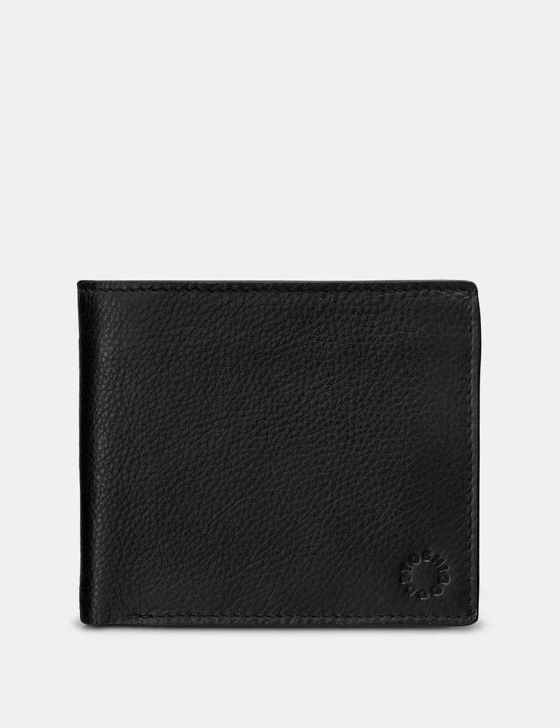 Yoshi Mens Extra Capacity Leather Wallet With Coin Pocket- Black (Y2479 17 1) - Lucks of Louth