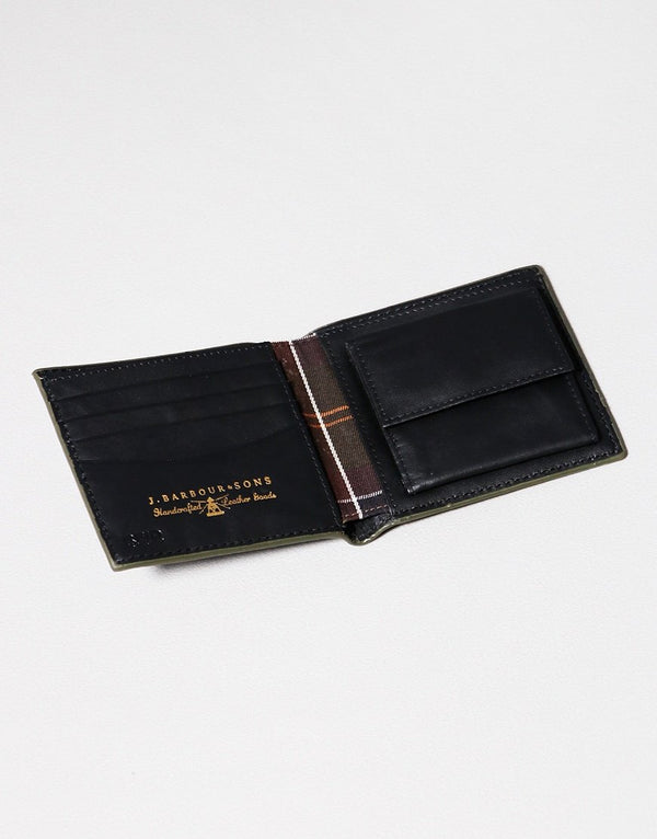 Barbour Grain Leather Bifold Wallet - Black - Lucks of Louth