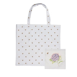 Wrendale Foldable Shopper Bag - Hydrangea Bee - Lucks of Louth