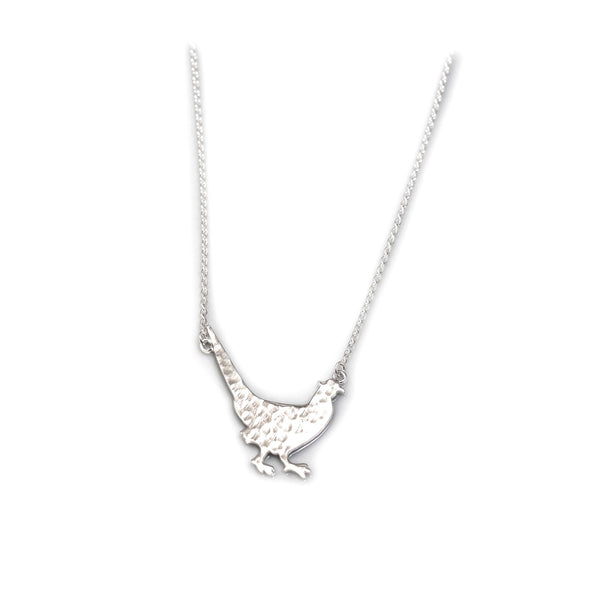 Hiho Silver Hammered Sterling Silver Pheasant Necklace - Lucks of Louth