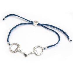 Hiho Silver Sterling Silver Snaffle Friendship Bracelet - Teal - Lucks of Louth