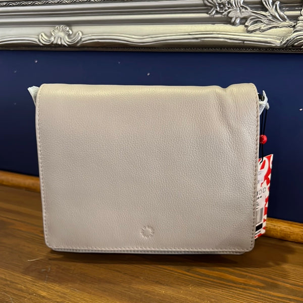Yoshi Stanton Triple Gusset Flap Over Bag, Warm Grey ,YB238 46 - Lucks of Louth