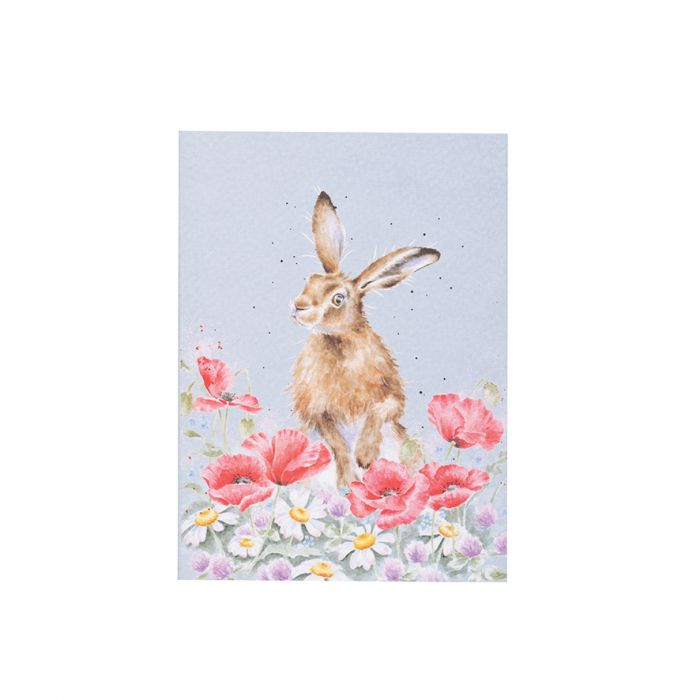 Wrendale A6 Notebook - Field of Flowers Hare - Lucks of Louth