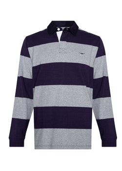 RM Williams Tweedale Rugby - Navy/Grey - Lucks of Louth