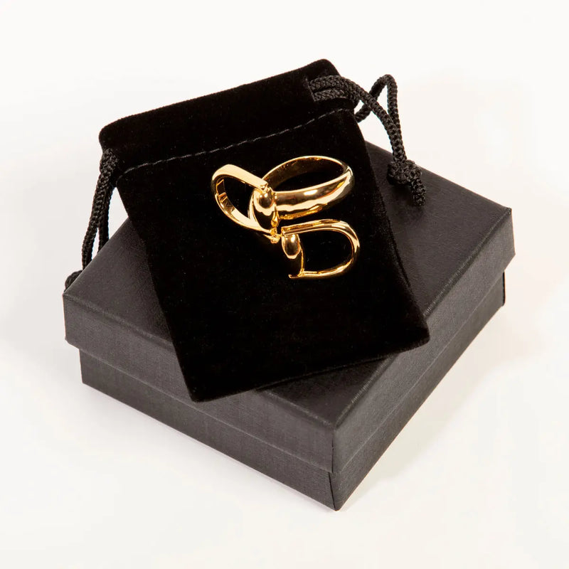Clare Haggas Snaffle Scarf Ring - Gold - Lucks of Louth