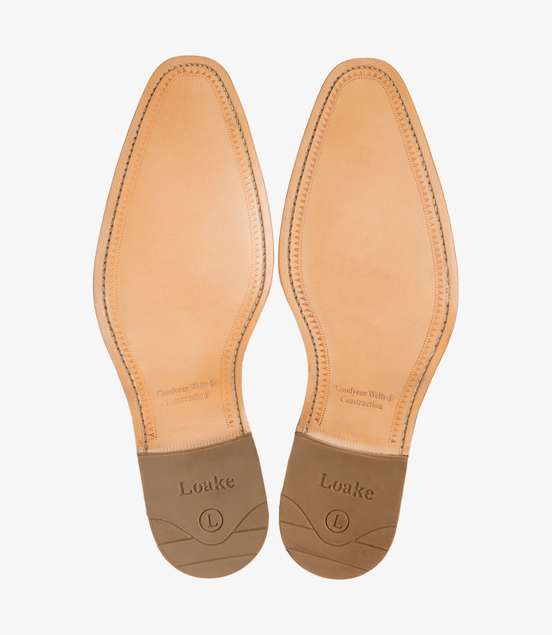 Loake Thompson T Shoes - Tan Calf / Navy Suede - Lucks of Louth