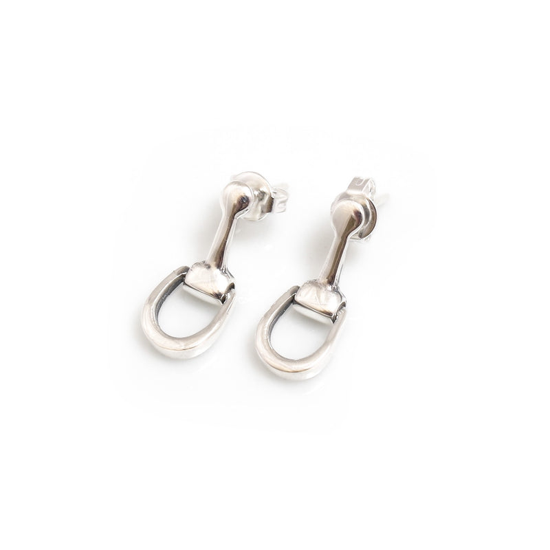 Hiho Silver Sterling Silver Snaffle Earrings - Lucks of Louth