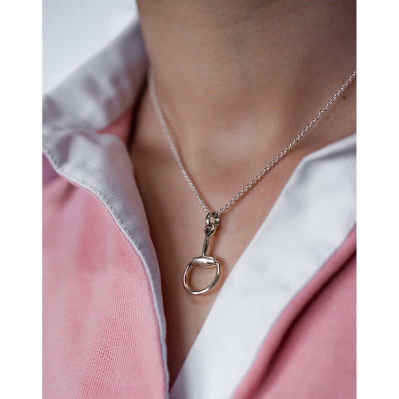 Hiho Silver Sterling Silver Snaffle Pendant on Fine Trace Chain - Lucks of Louth