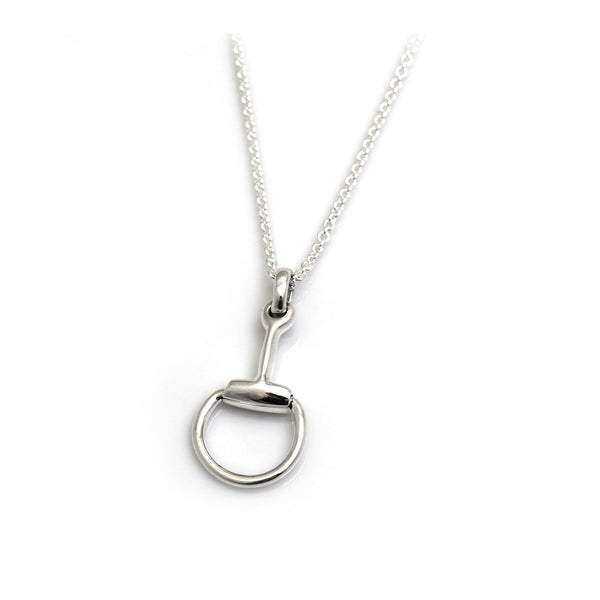 Hiho Silver Sterling Silver Snaffle Pendant on Fine Trace Chain - Lucks of Louth